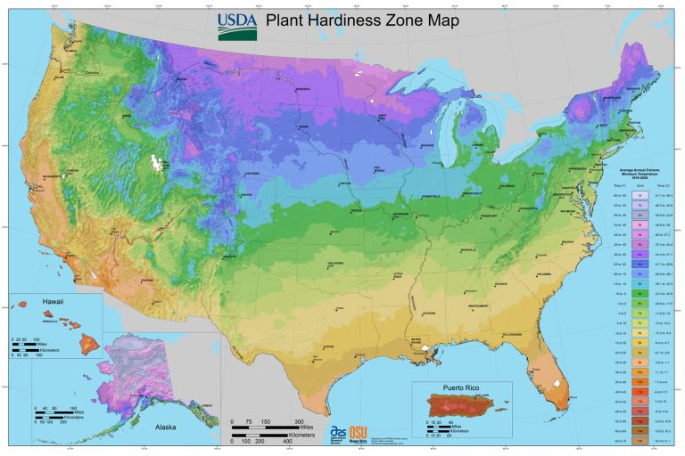 plant hardiness zone map